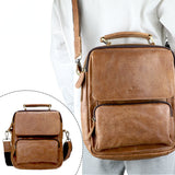 Royal Bagger Vintage Crossbody Shoulder Bags for Men Genuine Cow Leather Business Messenger Bag Large Capacity Handbag 1535