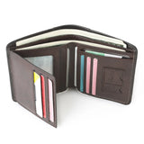 Royal Bagger Short Wallet for Men RFID Blocking Genuine Cow Leather Male Card Holder Retro Slim Purse Man Business Wallets Cool