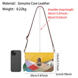 Royal Bagger Color Stitching Plaid Crossbody Bags, Genuine Leather Clutch Wallet Purse, Fashionable Shoulder Bag for Women 1776