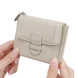 Royal Bagger Short Wallet for Women Genuine Cow Leather Coin Purse Fashion Simple Change Pouch Zipper Thin Card Holder 1488